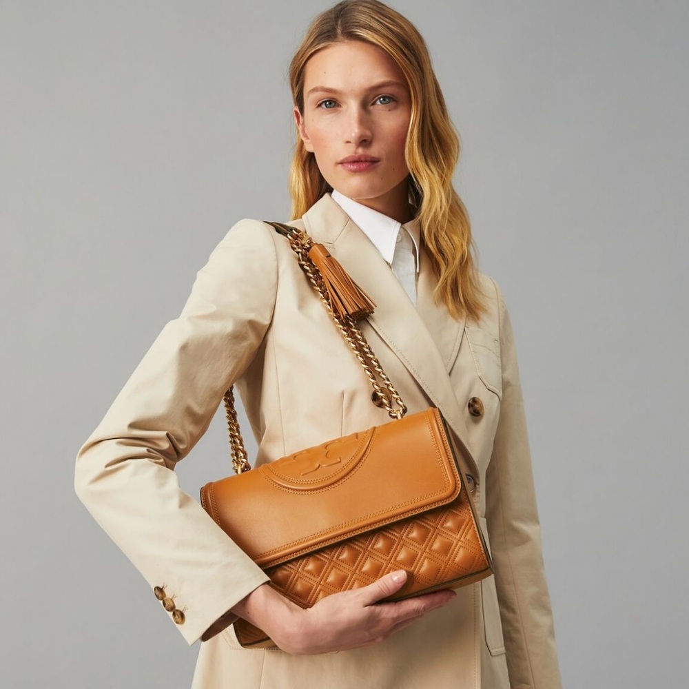 Tory Burch Brown Fleming Shoulder Bag